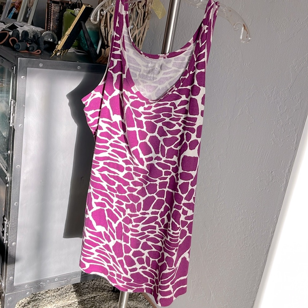 NWOT, Lane Bryant, size 22/24, giraffe style plum print tank top.